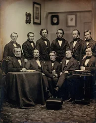 Boston Lawyers tai Clergymen, n. 1850. Tekijät: Josiah Johnson Hawes, Albert Sands Southworth.