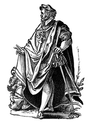 Temppeliritari matkapuvussa, c1119 1500-luku