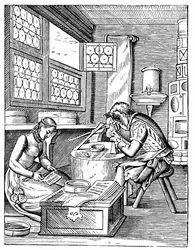 Klappivalmistajan työpaja, 1500-luku