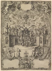 Keisari Maximilian II:n apoteoosi, 1500-luku.