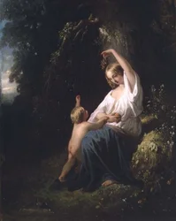Äiti ja lapsi, n. 1850
