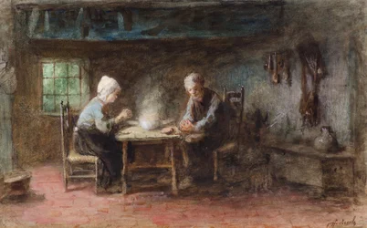 Säästävä ateria (akvarelli)