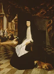 Espanjan kuningatar Marianan (s.1631) muotokuva surussa