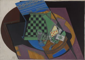 Shakkilauta ja pelikortit, 1915