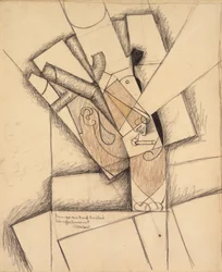 The Smoker, 1913 (hiili, väriliitu ja pesuvesi paperille).