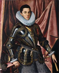 Savoyn prinssi Philip Emmanuelin (1586-1605) muotokuva - Juan Pantoja de la Cruzin (1553-1608) maalaus, öljy kankaalle (111,5x89,5 cm), noin 1604 - Savoyn prinssi Philip Emmanuelin muotokuva (1586 - 1605), J. Pantoja de la Cruzin öljy kankaalle, noin 1
