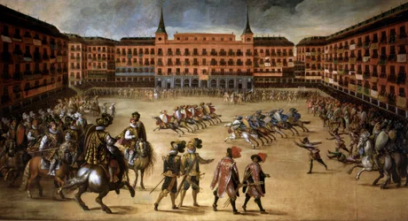 Juhlat Plaza Mayorilla Madridissa