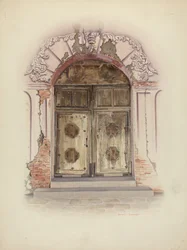Ovi- ja seinämaalaus, c. 1941.