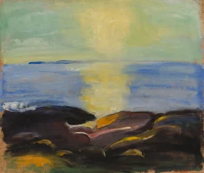 Aurinko nousee meren yllä