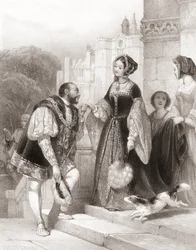 Englannin kuningas Henrik VIII Anne Boleynin kanssa