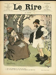 Abel Faivren (1867-1945) kuvitus Le Liren kanteen, 30.5.2008 - Satyri - Luonto kasvillisuus, rakkaus, muoti, puu, lasitavarat