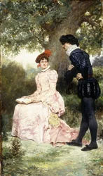Kohteleva pariskunta, 1880