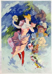Art. Aliwan. Ang comedy. Allegory ni Jules Cheret, France, c.1890 (poster)finn