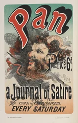 Pan, A Journal of Satire, julkaisusta "The Illustrated Posters". Työ koristeltu...