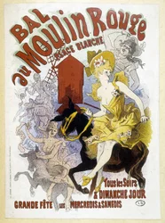 Juliste Moulin Rougen tanssiaisiin, Jules Chéret, 1800-luvun loppu
