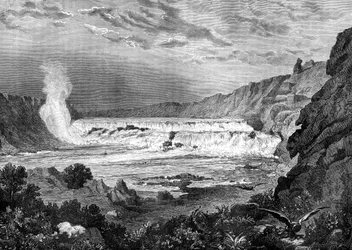 Grand Falls, Missouri River, USA, 1800-luku.
