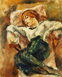 Ermine lepää; Stoat lepää, 1916