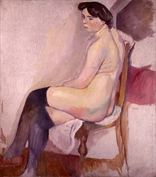 Nude ja mustat sukat, n. 1906 (öljy kankaalle)