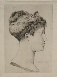Marie Louise profiilissa, 1860.