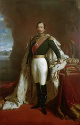 Keisari Napoleon III:n (1808-73) muotokuva kruunajaisasussa