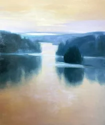 Rauhallisen järven heijastukset