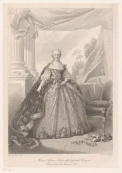 Maria Theresia van Bourbonin muotokuva Espanjalainen Marie Thérèse Antoinette Infanta (otsikko esineessä)
