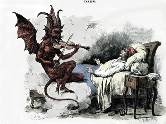 Säveltäjä Giuseppe Tartinin (1692-1770) uni: sävellyksessään "Sonata des trilles du Diable" (sonaatti viululle g-mollissa) säveltäjä näkee unta, että hän tekee paholaisen kanssa sopimuksen sielunsa hinnalla, luovuttaa tälle viulunsa ja paholainen soittaa