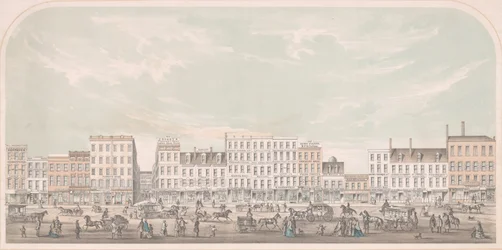 Broadway, New York Canalista Grand Streetiin, West Side, 1856.