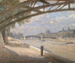 Pont des Artsin alla, Pariisi. Keskipäivä
