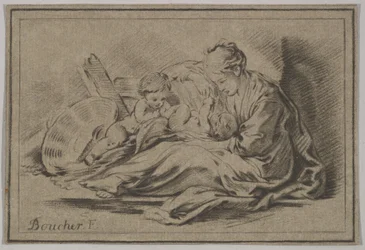 Kahden lapsen äiti, 1700-luku.
