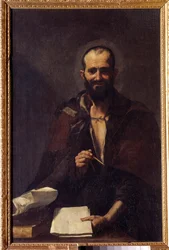 Arkhimeden esitys (n. 287-212 eKr.) Jusepe de Ribera dit Lo Spagnoletton maalaus (n. 1590-1652) 1600-luvun su. 125x81 cm Madrid, Prado-museo