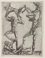 Viiden miehen pyramidi, n. 1543.
