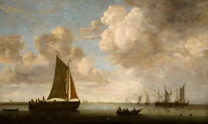 Kaukainen näkymä Hollannin rannikolle, 1660.