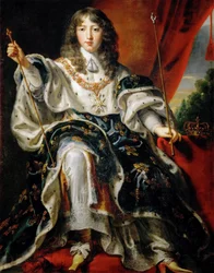Ludvig XIV, Ranskan kuningas, 1638-1715, kruunajaispuvussaan