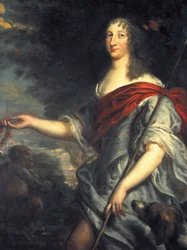 Muotokuva Ruotsin kuningatar Kristiinasta Diana (1626-1689)