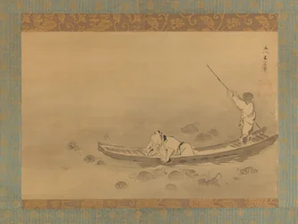 Zhou Maoshu ihailemassa lootuksia, 1600-luvun puoliväli.
