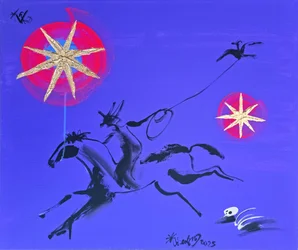 Kosminen cowboy-ratsastus