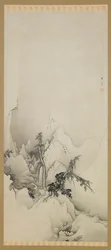 Talvimaisema: rotko, Meijin aikakausi, 1883.