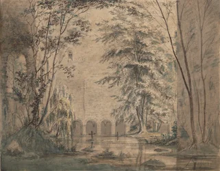 Luostarin tulvineet rauniot, n. 1824.