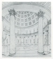 Berliini. Lustgartenin Altes Museum. Näkymä rotundista