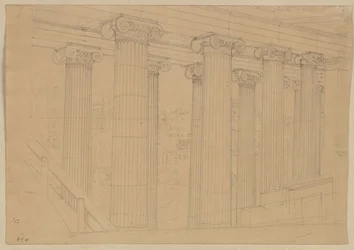Berliini. Lustgartenin Altes Museum. Näkymä hallista rakennustöiden aikana