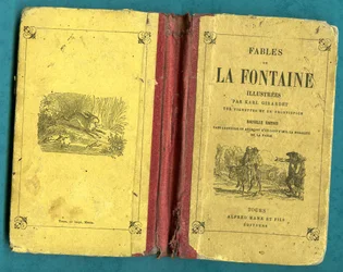 Fables de la Fontainen -kirjan kansi, jonka kuvitti Karl Girardet, Mame in Tours
