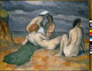 Naiset meren rannalla