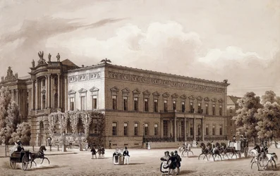 Unter Den Linden, Berliini, noin 1840 (vesiväri).