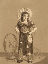 Nuoret kerjäläiset, noin 1800.