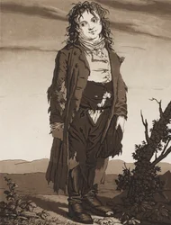Nuoret kerjäläiset, n. 1800.