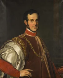 Muotokuva Schwarzenbergin prinssi Johann Adolf II:sta 1799-1888, 1852.