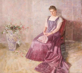 Violetti valtion mekko. Rouva Birkenreuth