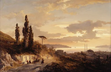 Näkymä Konstantinopoliin ja Bosporinsalmelle Aasian puolelta, 1864