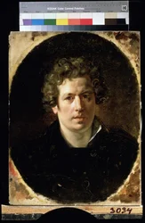 Karl Pavlovich Briullov (Bryullov) (1799-1852) maalaus "Omakuva" noin 1833 Pietarin valtion venäläinen museo